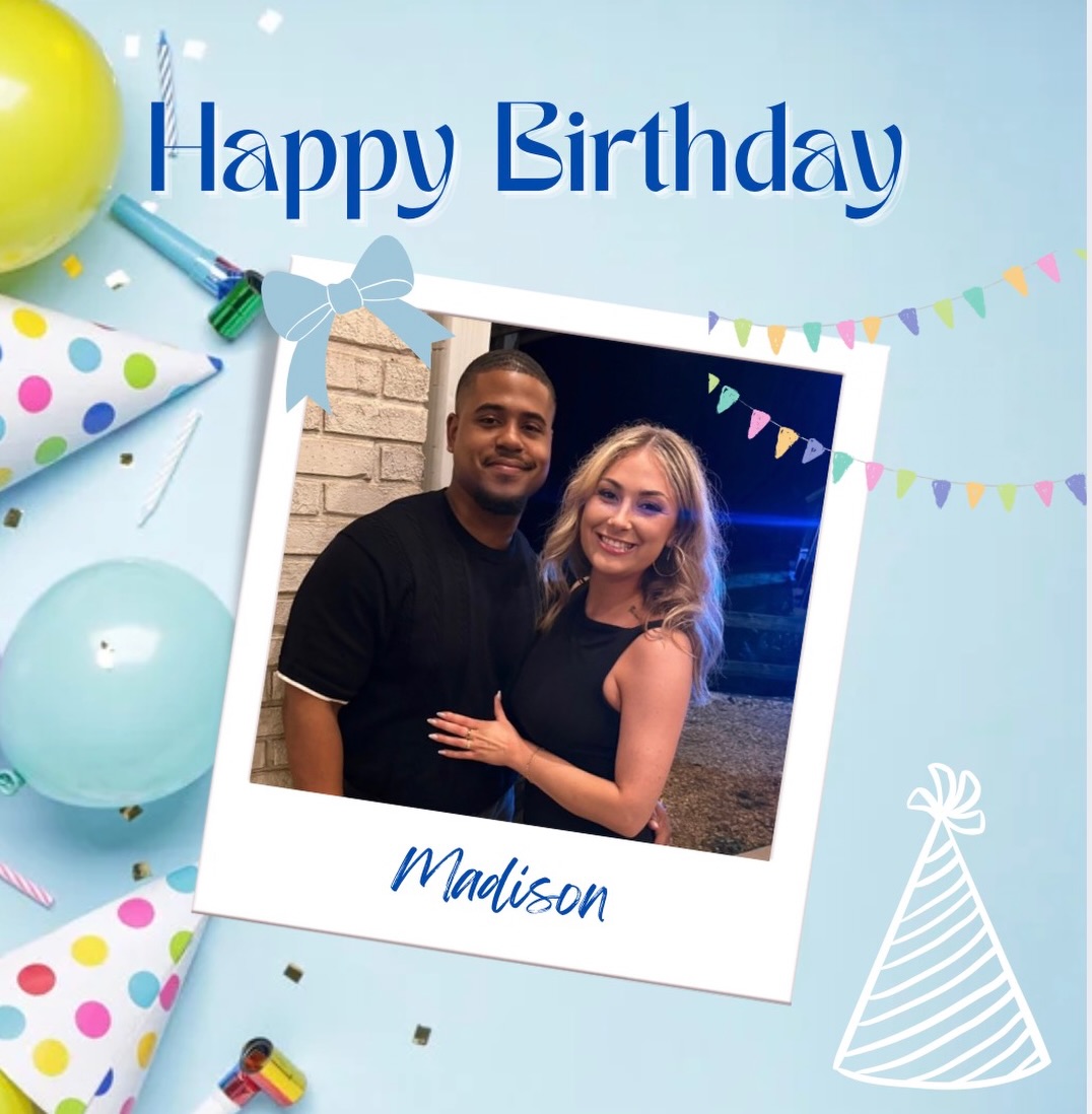 Instagram post by Dr. Gregory Peter Bourgeois: Happy Birthday, Madison! 🎁🎈🎂