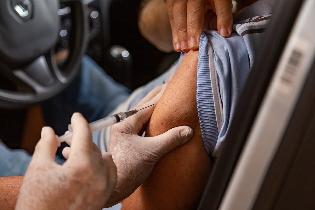 Instagram post by Dr. Gregory Ruff: Get your flu shot without leaving your car this year! 🚗💉 Your health is our priority, and we’re excited to offer a hassle-free way to get …