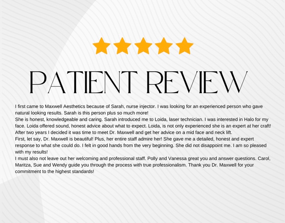 Instagram post by Dr. Gwen Maxwell: Thank you for your incredibly kind words and for recognizing every member of our team! We truly believe exceptional results come from except…