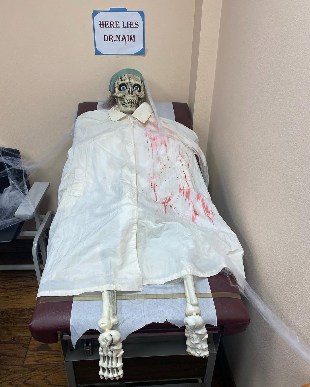 Instagram post by Dr. H. Joseph Naim: After a hard day's work... Happy Halloween 🎃 👻 #haloween