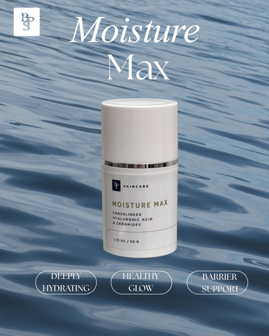 Instagram post by Dr. Hans R. Kuisle: Give your skin the hydration it deserves! Powered by hyaluronic acid and ceramides, Moisture Max helps replenish hydration while supporting …