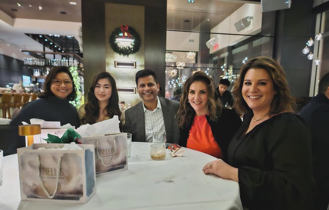 Instagram post by Dr. Haresh Yalamanchili: Last night the Belage Team celebrated the upcoming Holiday with our annual dinner and Secret Santa gift exchange. We had an amazing evening …