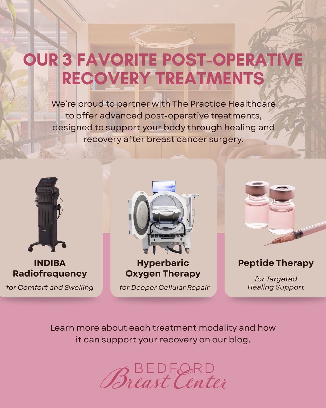 Instagram post by Dr. Heather Richardson: We believe every part of your breast cancer journey deserves care and attention, which is why we coordinate with the experts at @thepractice…