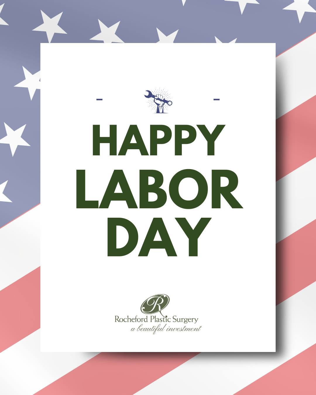 Instagram post by Dr. Heather Rocheford: Happy Labor Day from all of us at Rocheford Plastic Surgery. We hope your day is filled with good food, good company, and a little well-earn…