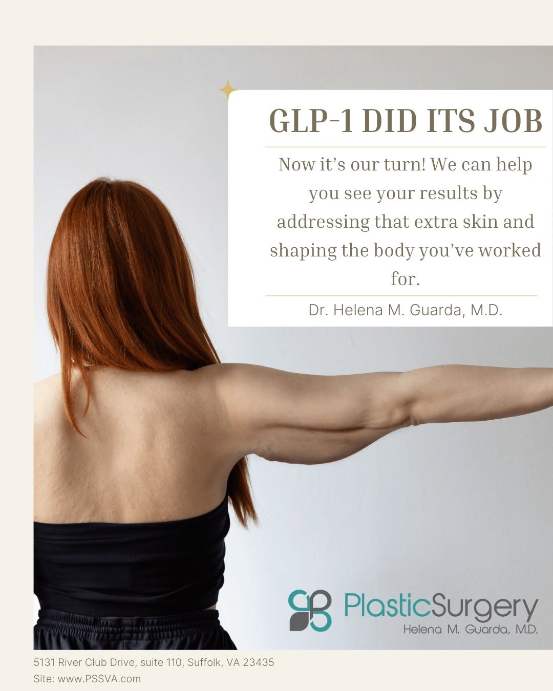 Instagram post by Dr. Helena Guarda: GLP-1 did its job—now it’s our turn! ✨ Let us help you see your results and smooth out that extra skin. Your transformation isn’t over yet—l…