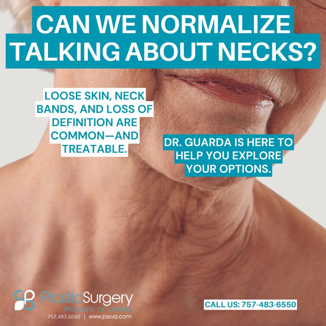 Instagram post by Dr. Helena Guarda: Can we normalize talking about necks? ✨ Loose skin, neck bands, and loss of definition are a natural part of aging—but that doesn't mean you…