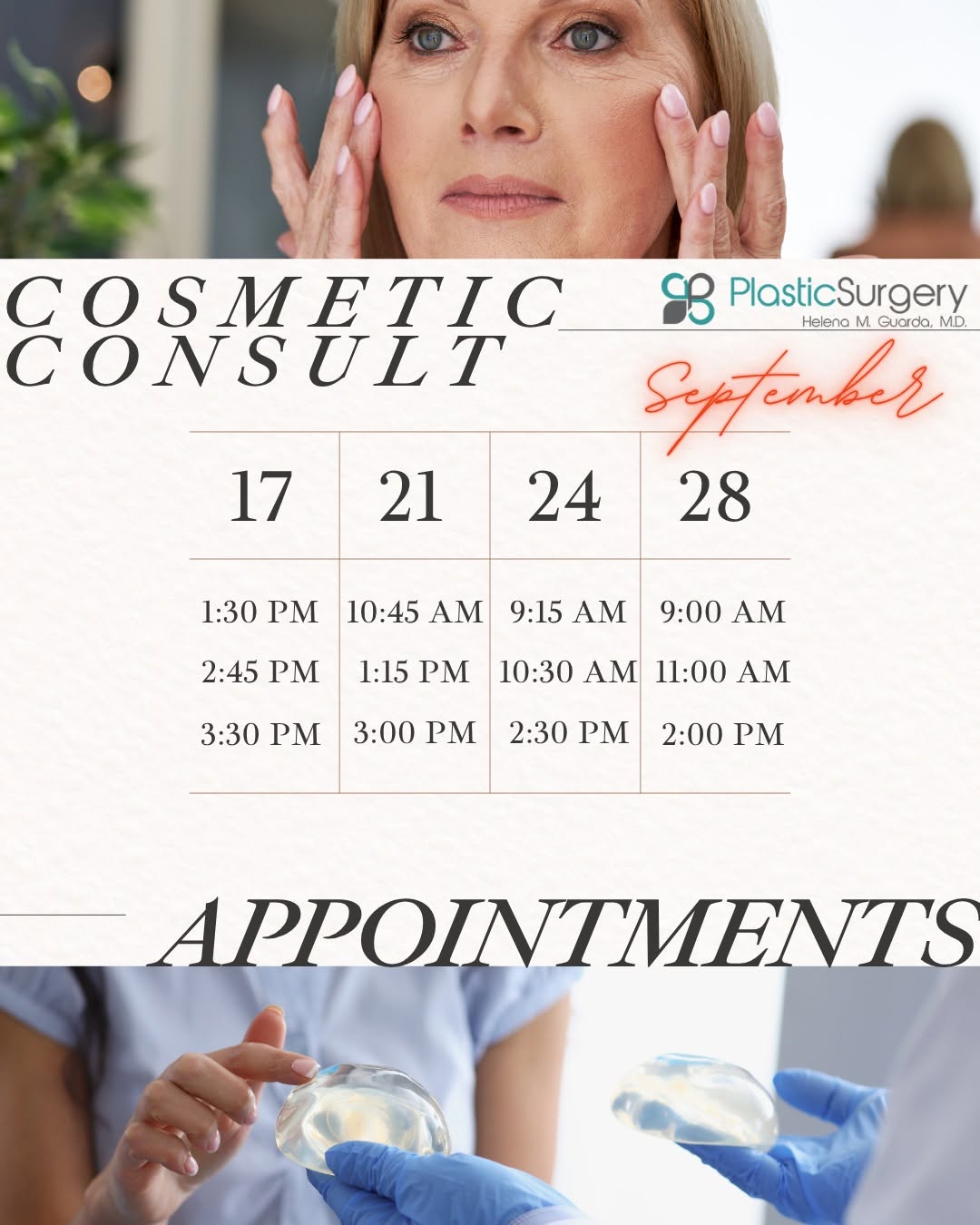 Instagram post by Dr. Helena Guarda: ✨ Thinking about making a change? Now is the time to start planning! Dr. Guarda has cosmetic consultation openings this month, and the timin…