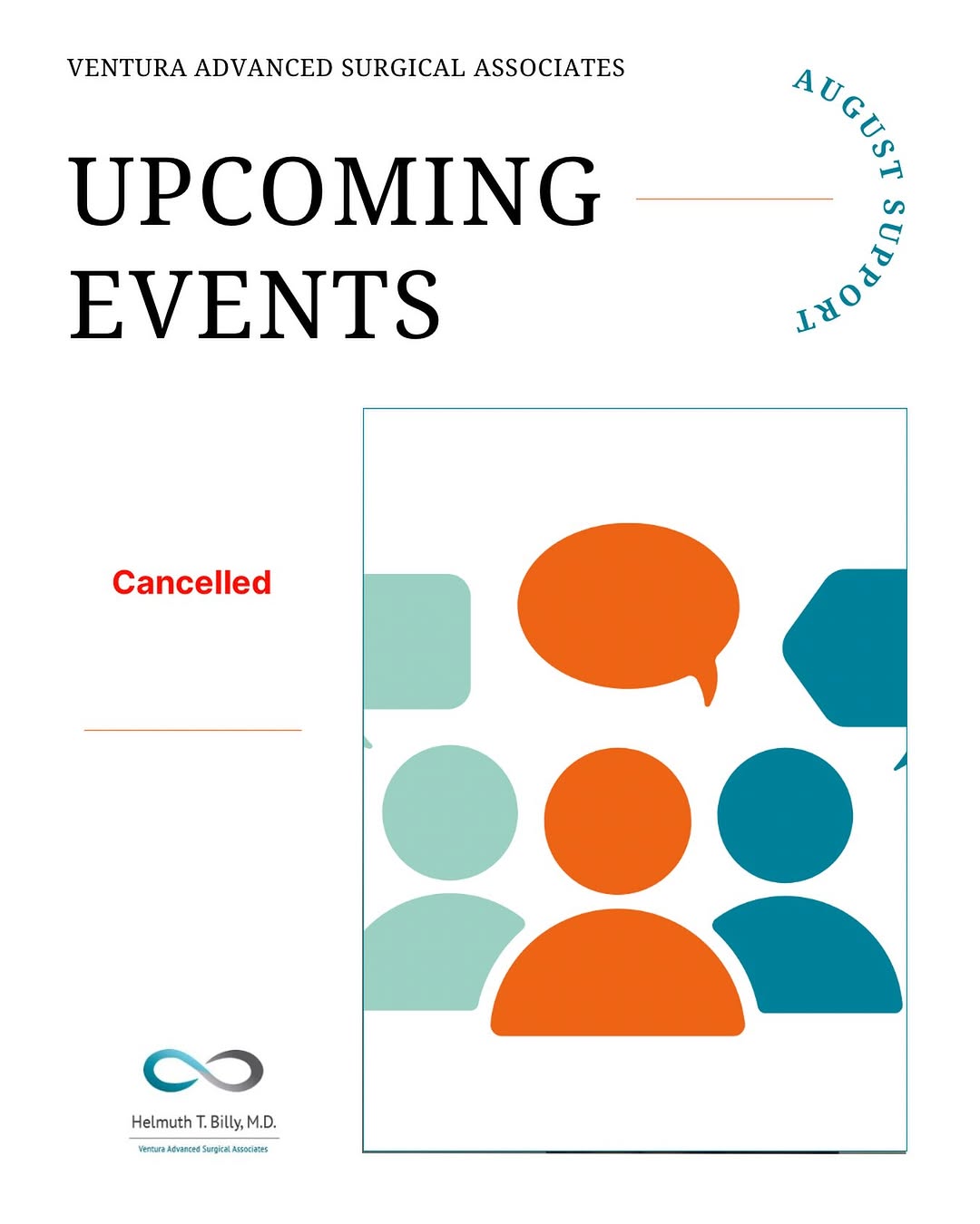 Instagram post by Dr. Helmuth T. Billy: Hello everyone — due to last-minute circumstances, tonight’s support group meeting is cancelled. We’re sorry for any inconvenience and know …