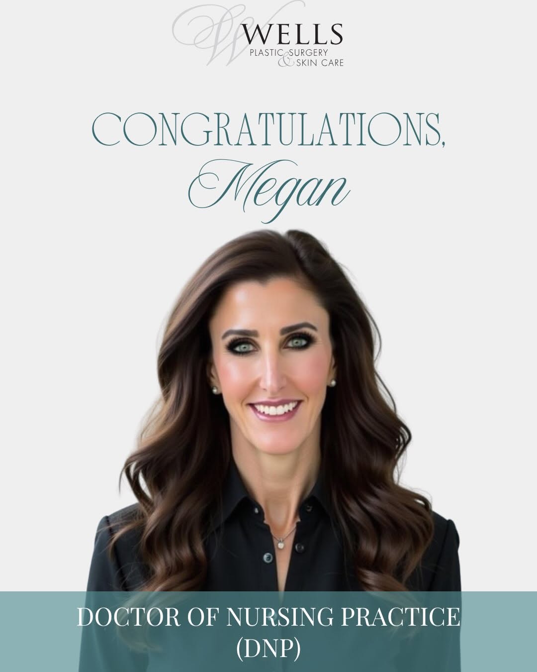 Instagram post by Dr. Henry Wells: Please join us in congratulating Megan on earning her Doctor of Nursing Practice (DNP)! 🎉 We are so proud to have Megan on our team! Congra…