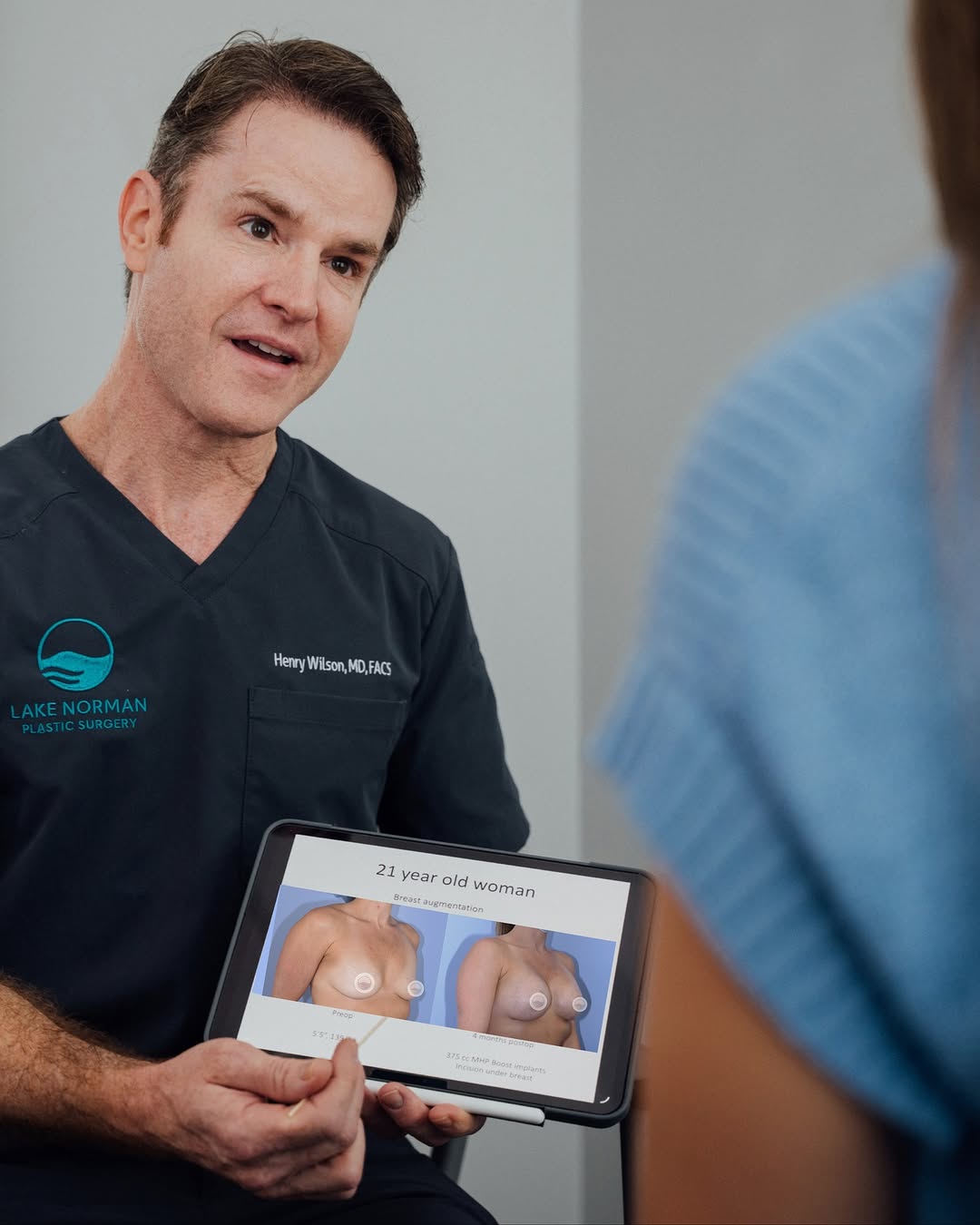 Instagram post by Dr. Henry Wilson: Have your breast implants stopped feeling right for you? Breast implant removal combined with a breast lift can remove the implants, address…