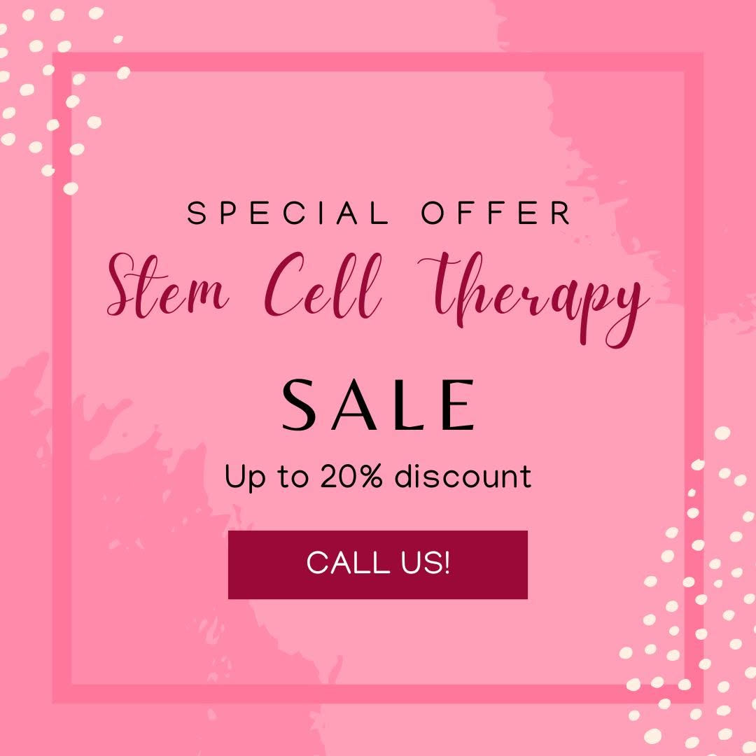 Instagram post by Dr. Herman Pang: We are offering 20% off for any Stem Cell Therapy procedures for this month. Give us a call at (480) 661-4761 for more information! #entebel…