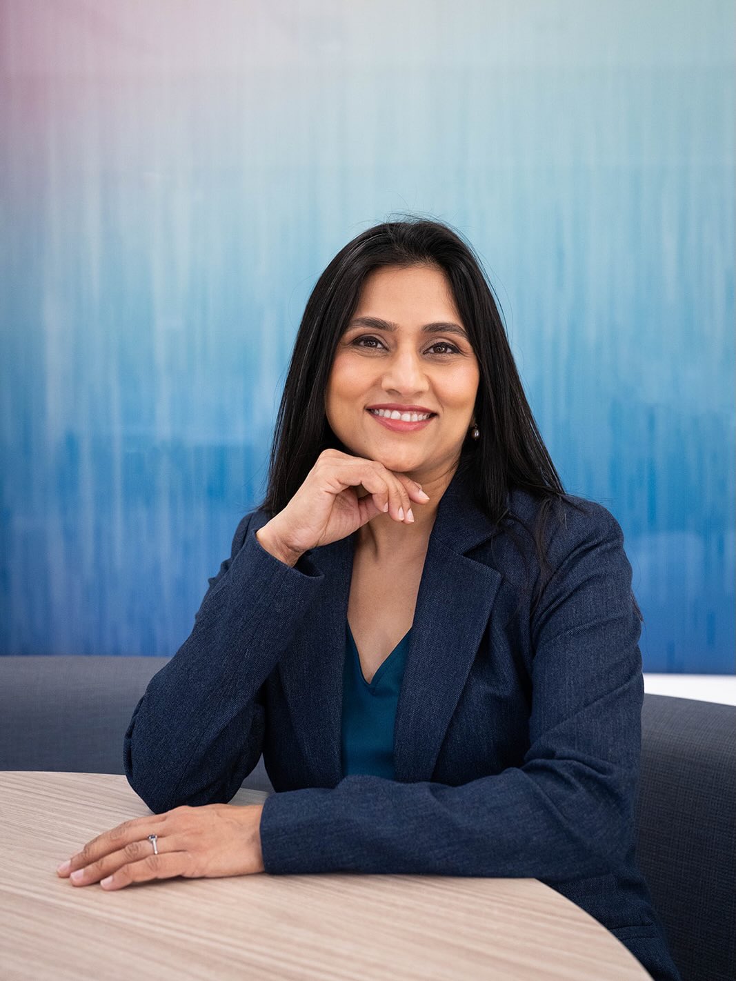 Instagram post by Dr. Hetal Fichadia: Dr.Fichadia is such a joy to work with! Here are some headshots of her from our latest photoshoot. 💛✨ MUA: @alondramua_