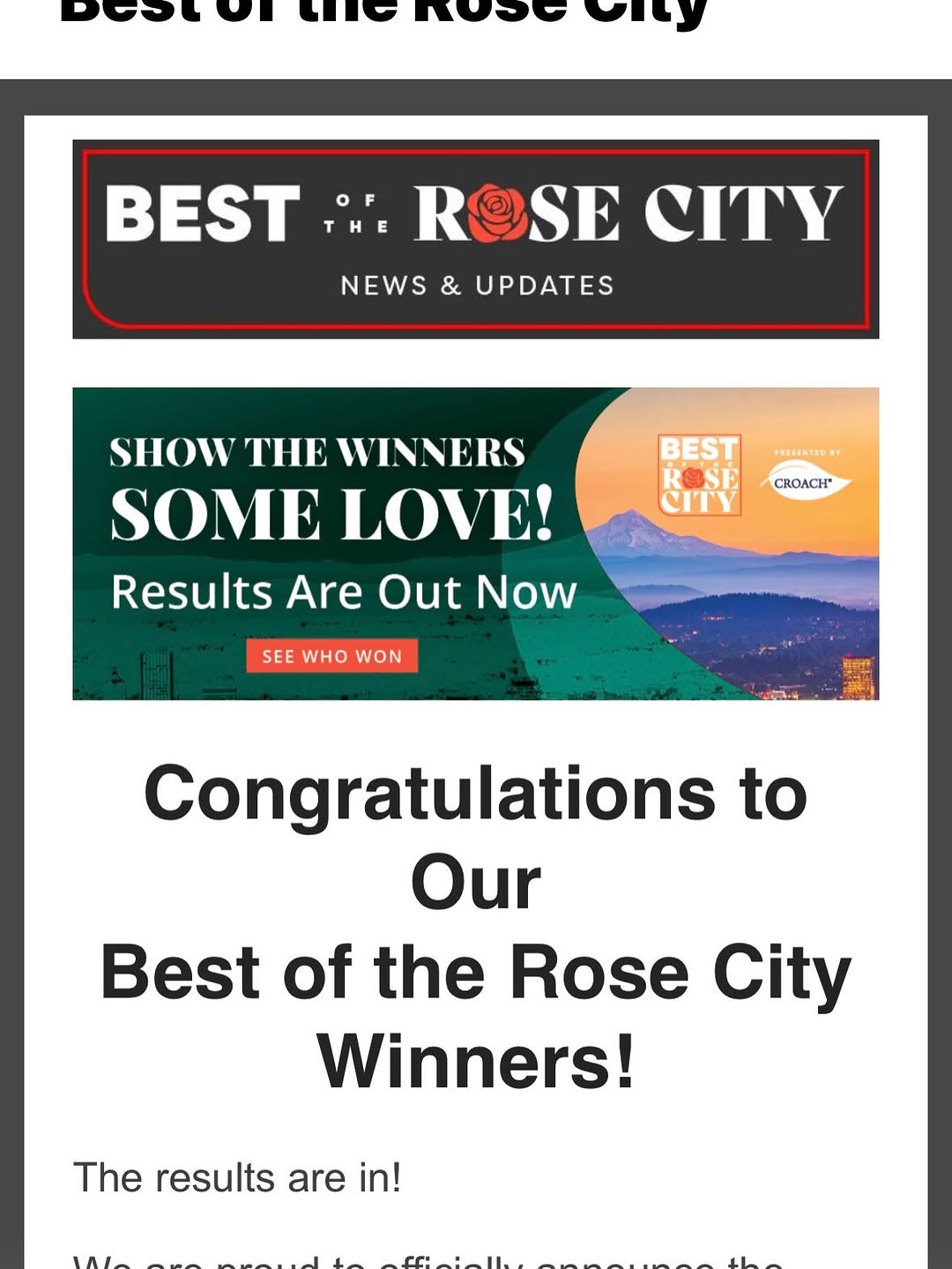 Instagram post by Dr. Hetal Fichadia: A few months ago, I got an email saying I was nominated for @bestoftherosecity awards and I shared about it in my stories. Last week I found…