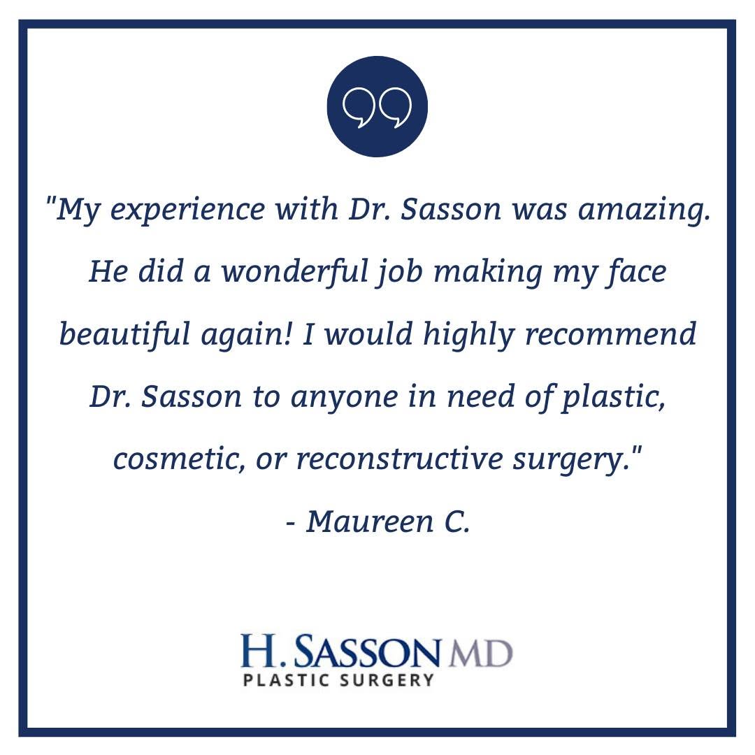Instagram post by Dr. Homayoun Sasson: When our patients are happy, we're happy! Learn more about our services by visiting our website. http://www.sassonplasticsurgery.com/