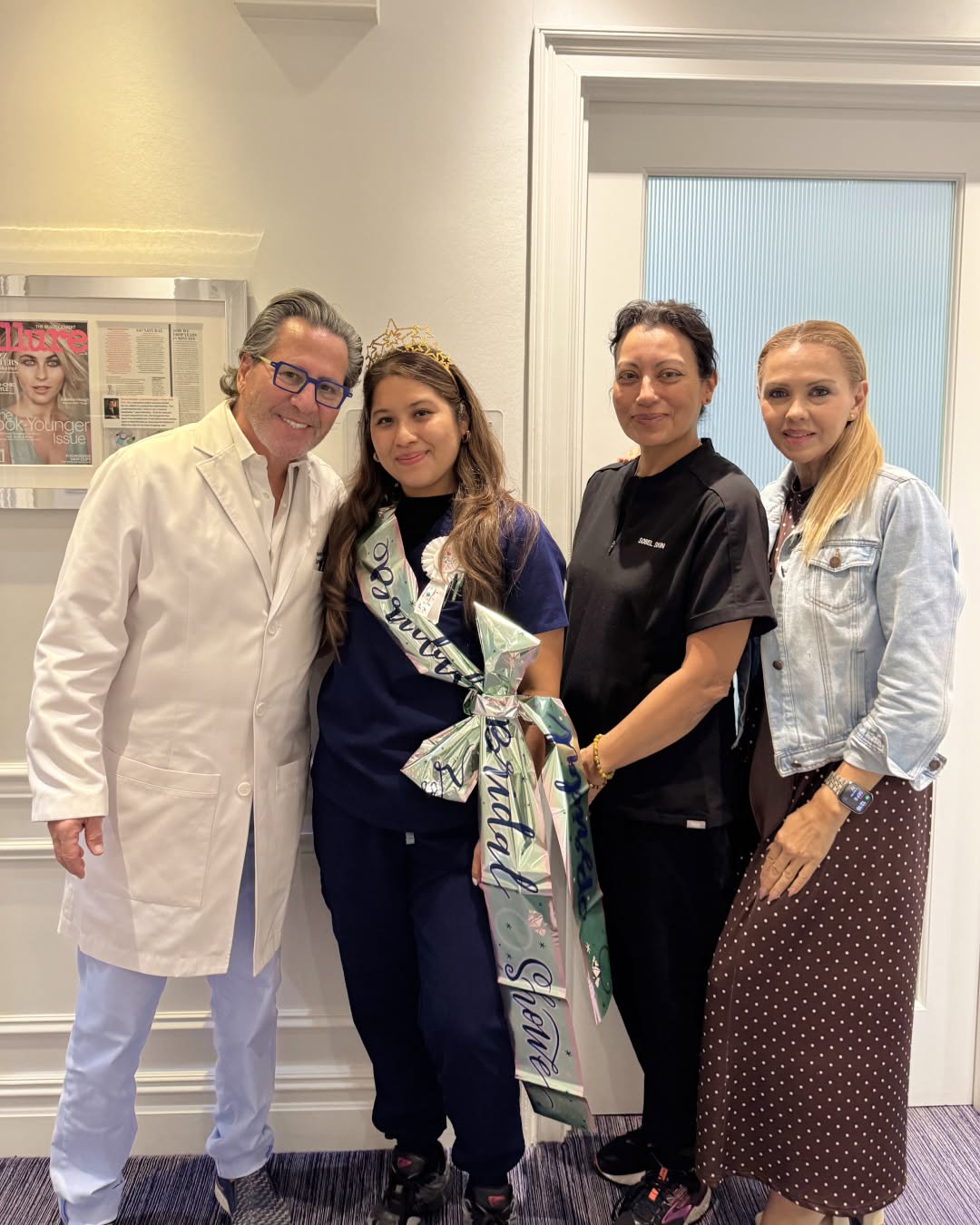 Instagram post by Dr. Howard D. Sobel: Our bride-to-be, Karen 💍 With her wedding coming up this September, the entire Sobel Skin team is so excited to celebrate this special mome…