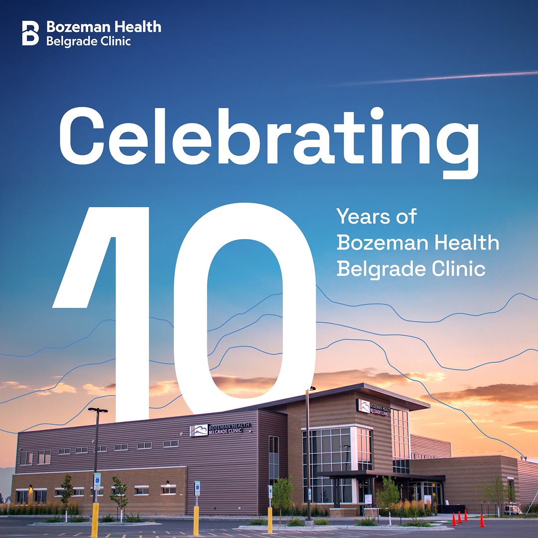 Instagram post by Dr. Hugh Hetherington: 🎉Celebrating 10 Years of caring for the Belgrade community! 🎉 For a decade, Bozeman Health Belgrade Clinic has had the privilege of caring…