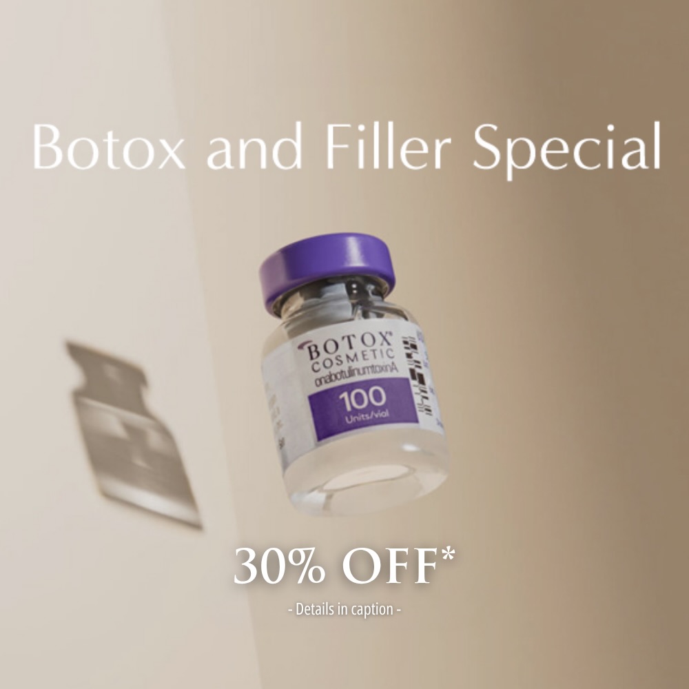 Instagram post by Dr. Ilya Reyter: Refresh your look this spring with a limited-time offer 💙 Enjoy 30% off one syringe of dermal filler when you get 2 full areas of Botox 💉 …