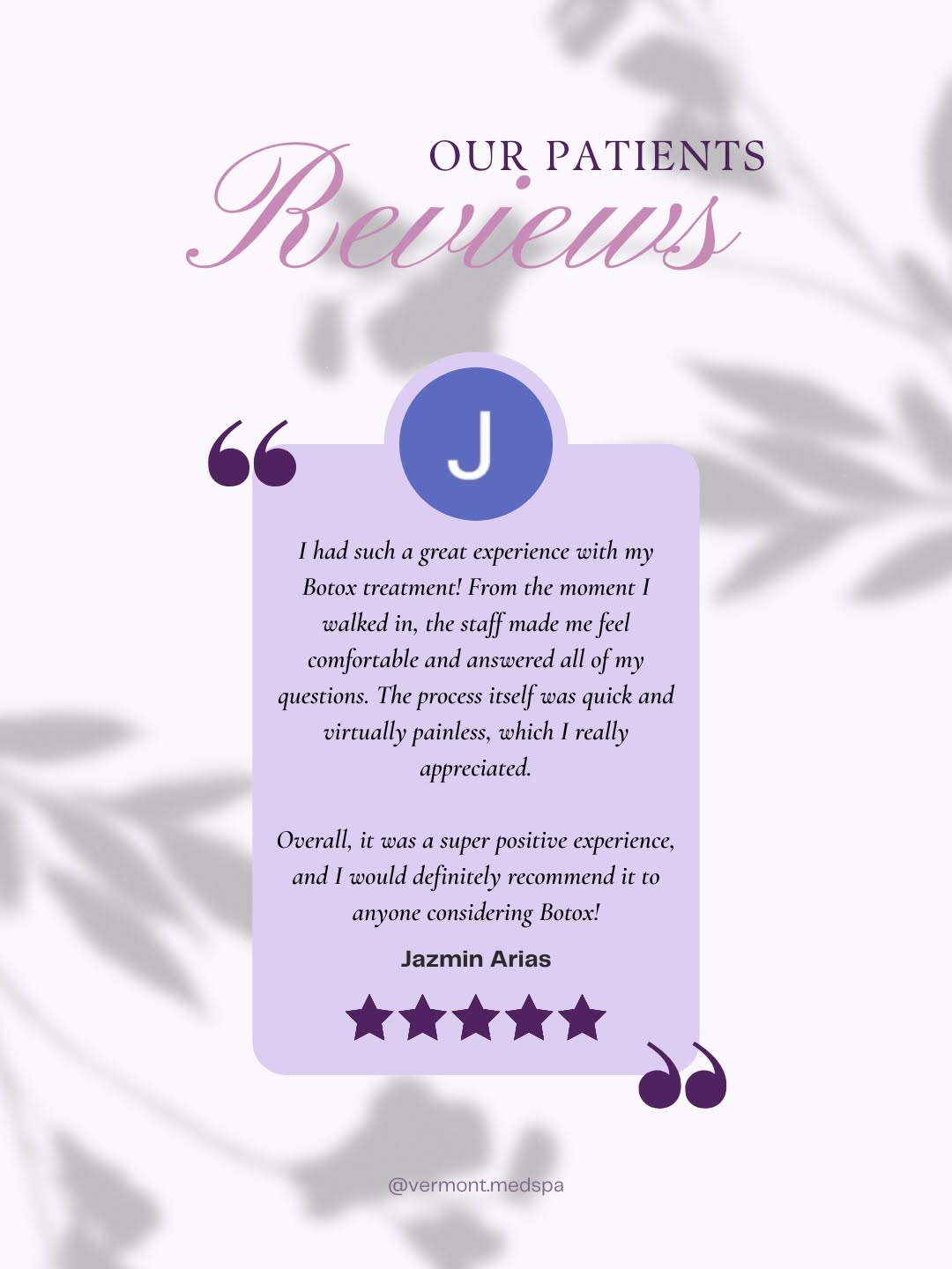 Instagram post by Dr. Imad Aziz El-Asmar: Nothing makes us happier than hearing that our patients feel more confident after their treatment ✨ Thank you for trusting Vermont MedSpa wi…