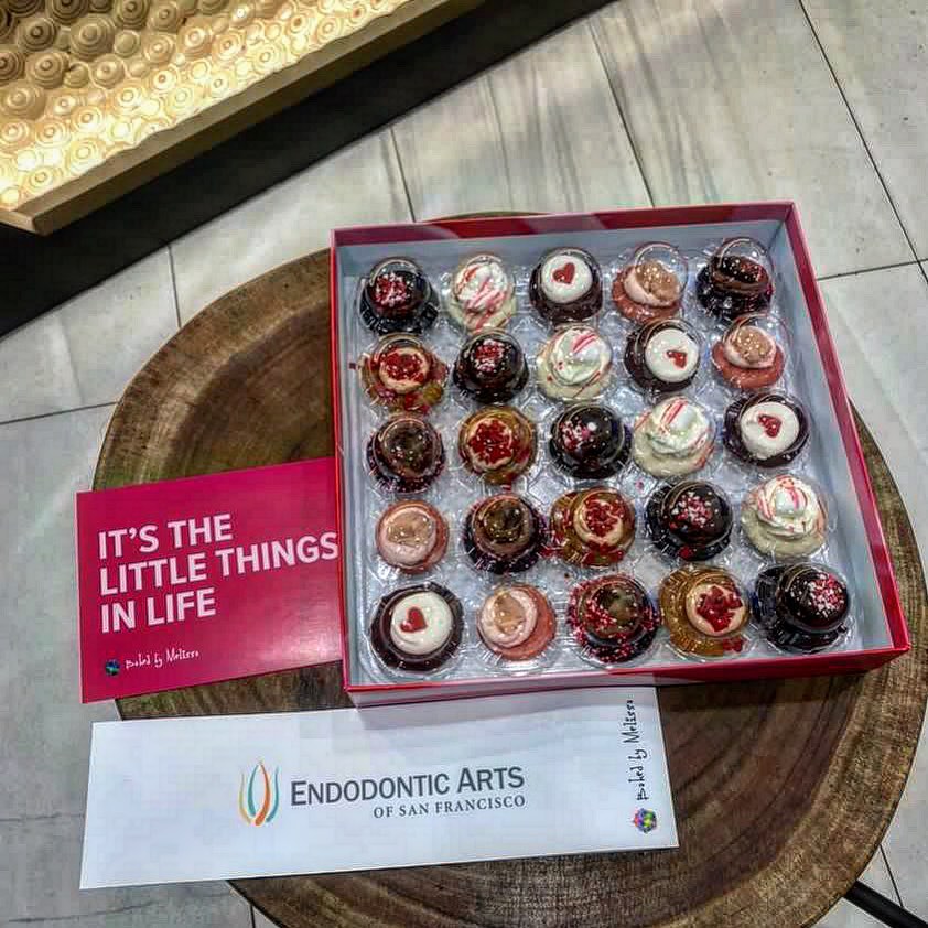 Instagram post by Dr. Inna Rostker: With Valentine’s Day is right around the corner, we highly recommend these delicious bite-sized cupcakes from @bakedbymelissa! Big thanks to…