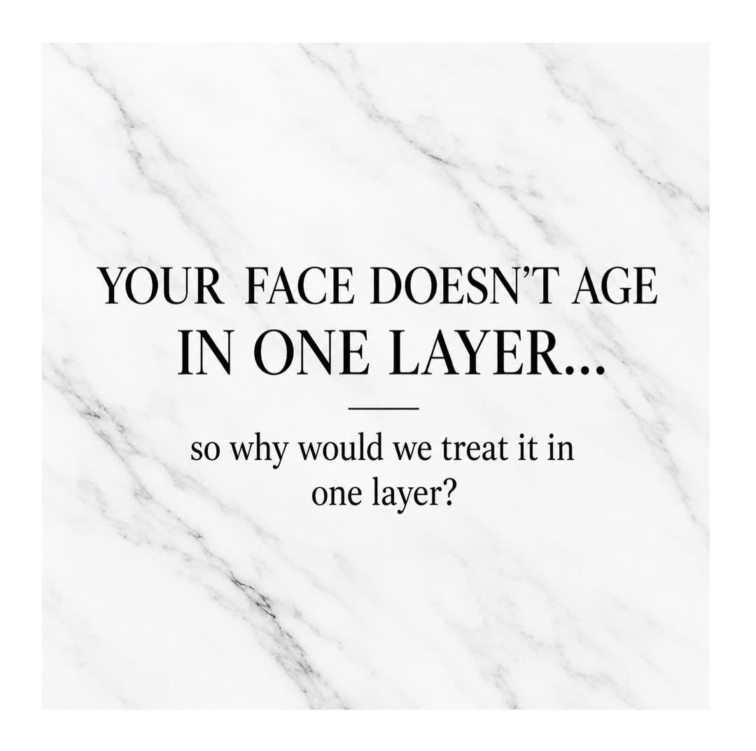 Instagram post by Dr. Irina Minina: Aging is not just wrinkles. We lose deeper support. Collagen decreases. Tissues start to loosen and shift. And the skin itself changes — thi…