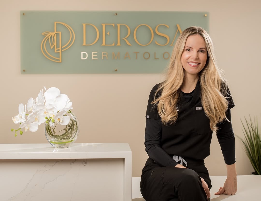 Instagram post by Dr. Ivy DeRosa, DO: Meet Ivy, a board-certified dermatologist based in Newtown, PA. 🌟 Specializing in medical, surgical, and aesthetic dermatology, Ivy is dedi…