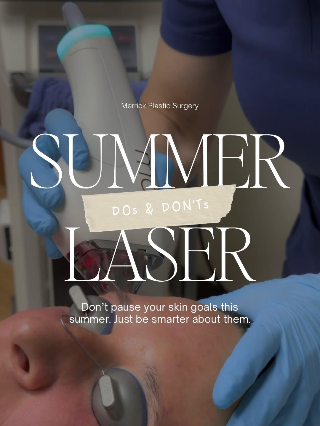 Instagram post by Dr. J. Clinton Merrick: Summer does not mean pausing your skin goals. It just means being a little smarter about it. ☀️ Laser treatments are absolutely fine to cont…