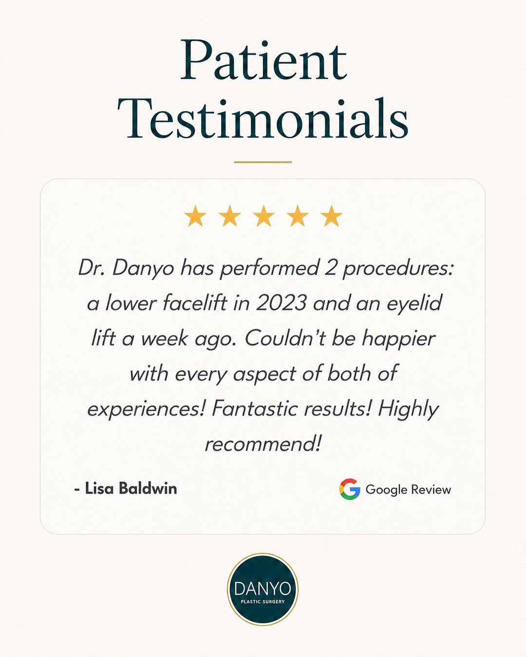Instagram post by Dr. J. Joseph Danyo: A lovely review of Dr. Danyo’s beautiful work ✨
