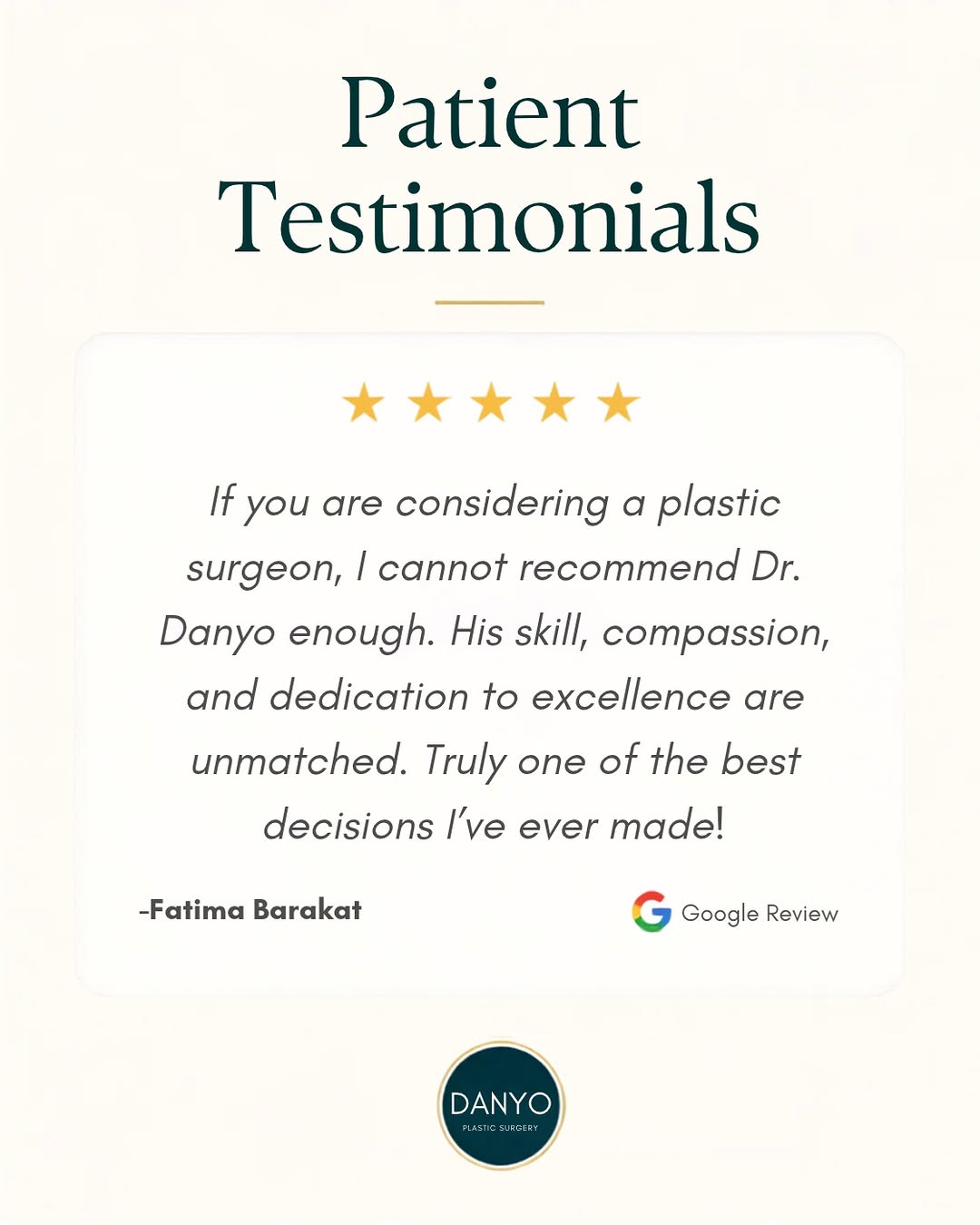 Instagram post by Dr. J. Joseph Danyo: Dr. Danyo's reputation is incredible for a reason: he is one of the most caring and attentive physicians in the field. If you haven't met hi…