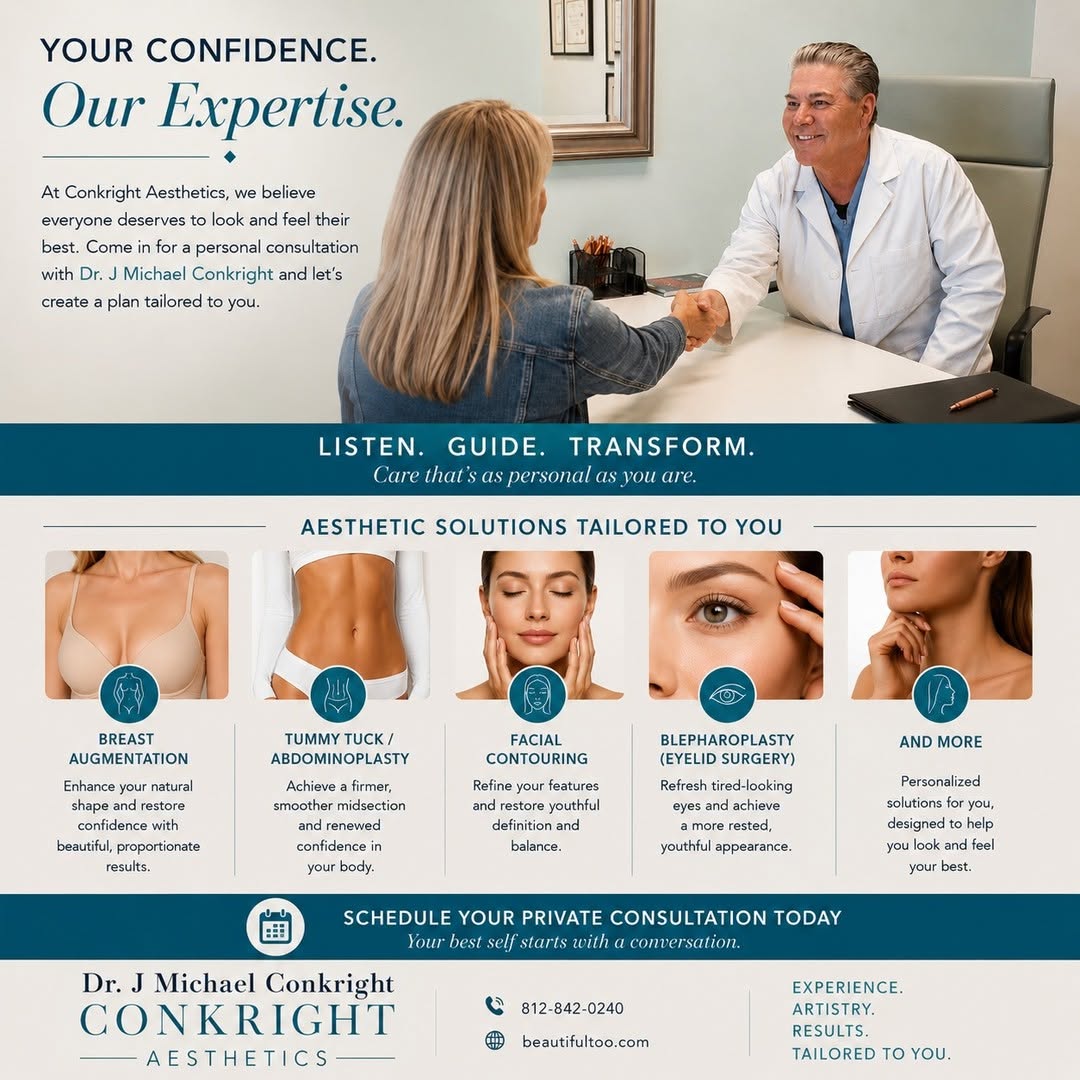 Instagram post by Dr. J. Michael Conkright: Dr. J. Michael Conkright will take the time to discuss your goals and create an individualized plan for your care. Call today. 812-842-0240.…