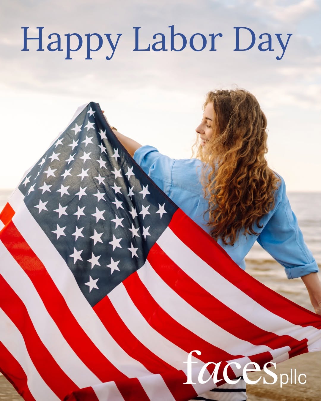 Instagram post by Dr. J. Randall Jordan: Happy Labor Day from all of us at Faces, PLLC. Kick back, relax, and enjoy your day!👩‍🔧🍔🇺🇸 #LaborDay #LaborDayWeek #HappyLaborDay #Fami…