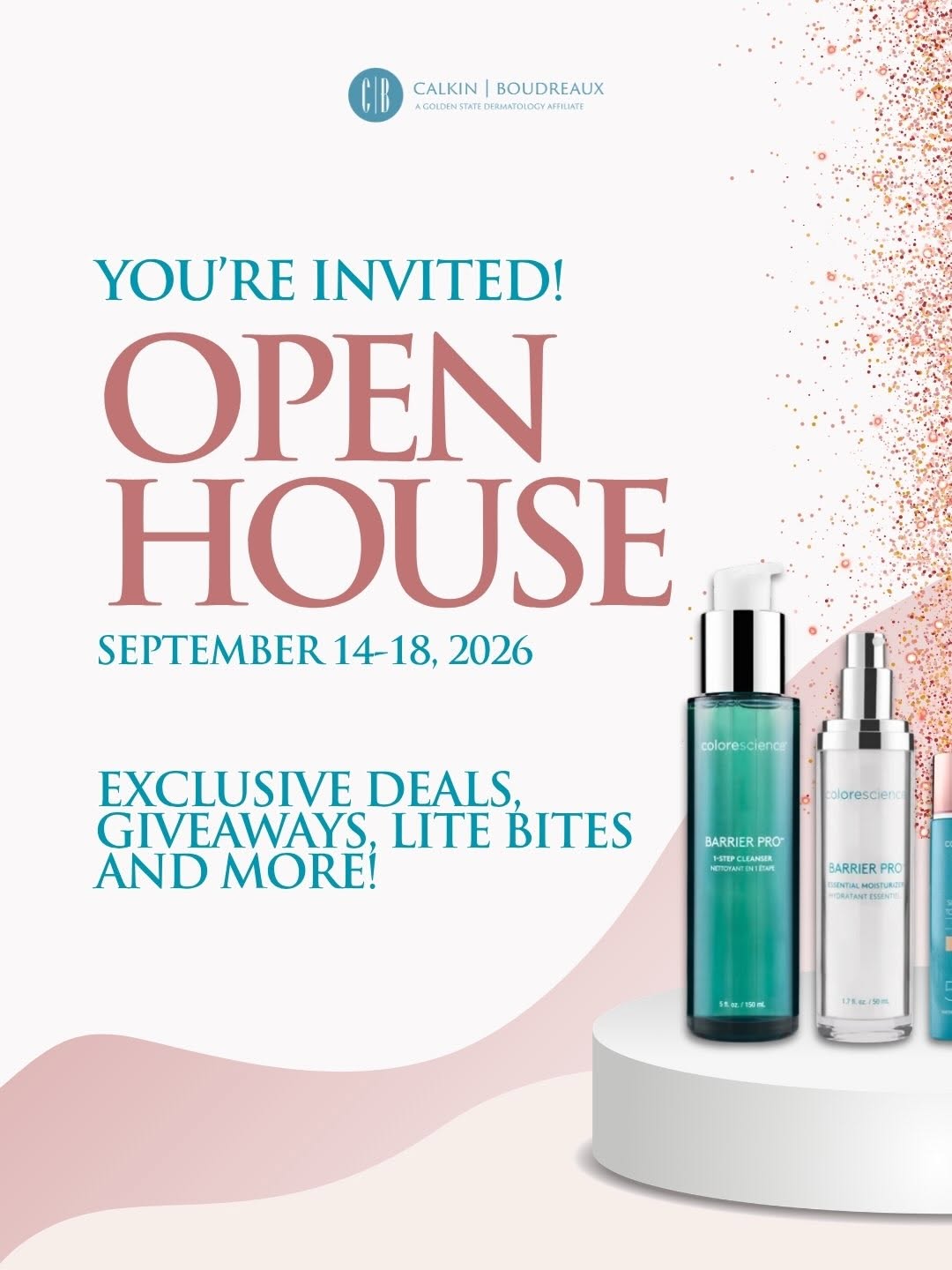 Instagram post by Dr. Jacqueline Calkin: Swipe to see everything we’ve planned for you. Our annual Open House is almost here, and this year, we’re going all out. Five days of exclus…