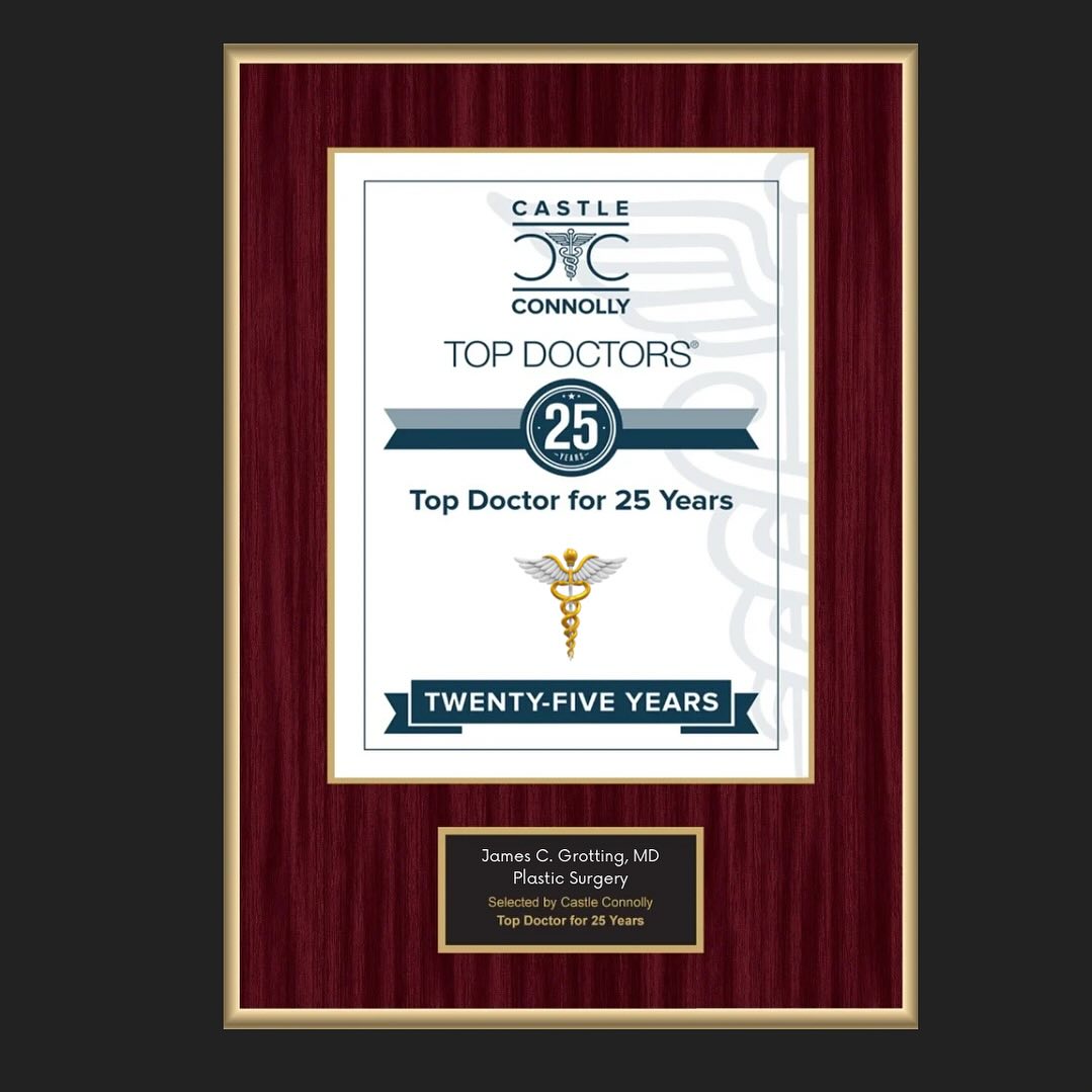 Instagram post by Dr. James C. Grotting: Congratulations to Dr. Grotting for 25 years as one of Castle Connolly Top Doctors. Receiving this award once in a physician’s career is con…