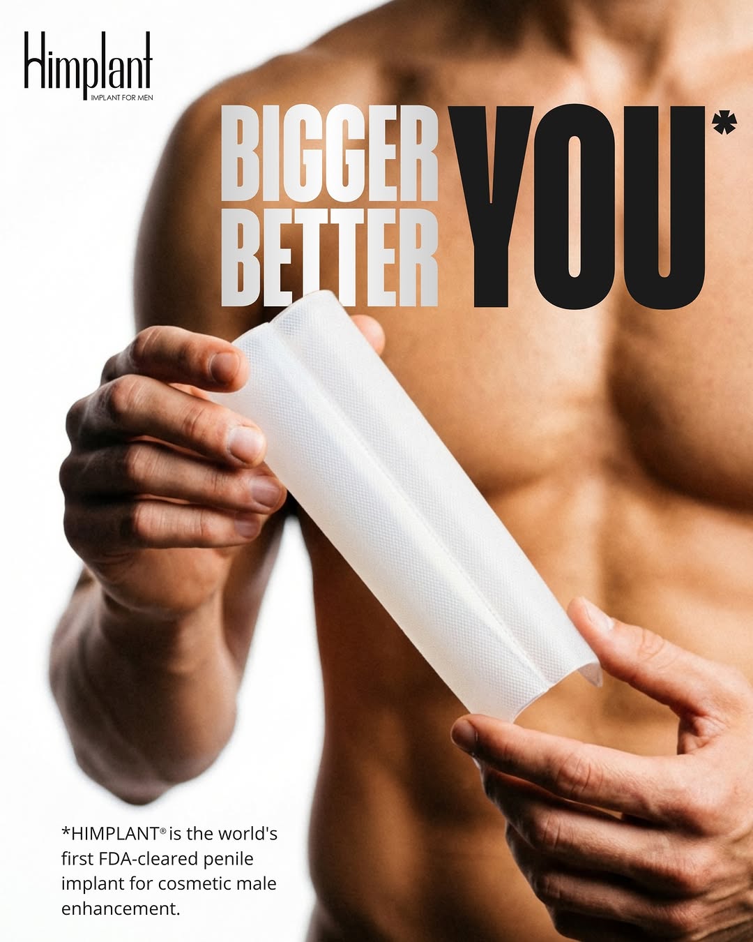 Instagram post by Dr. James Elist: Witness the transformation. 💪 Himplant® penile enlargement implant can offer a significant increase in penile size*, giving you the confide…