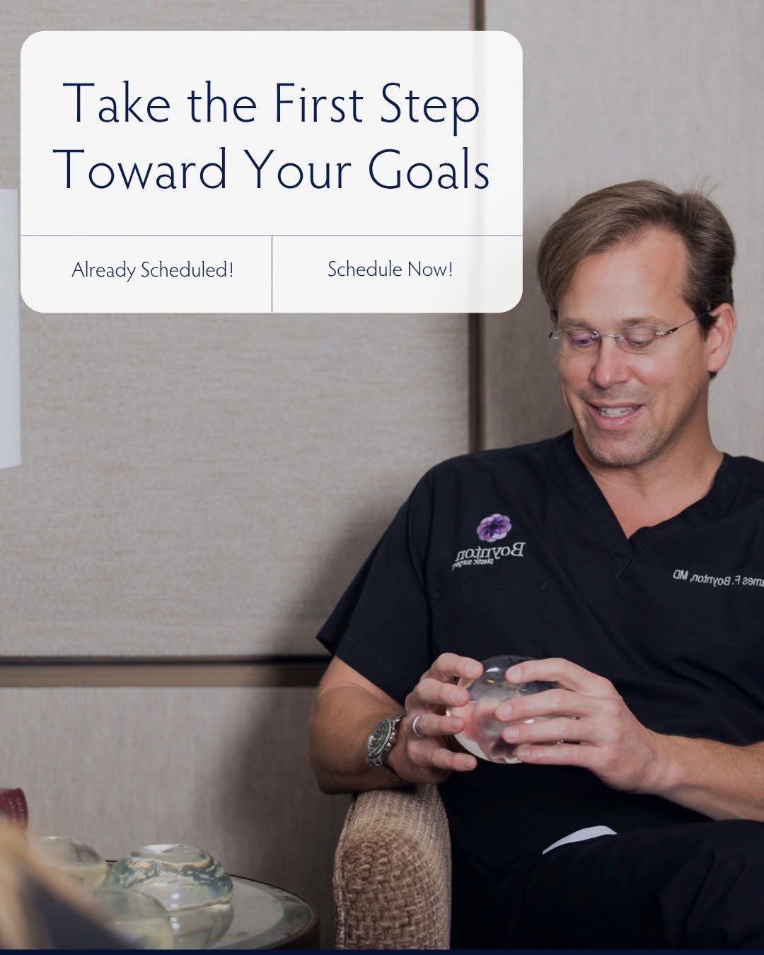 Instagram post by Dr. James F. Boynton: A consultation is more than just discussing procedures—it's an opportunity to talk openly about your goals, concerns, and expectations. Duri…