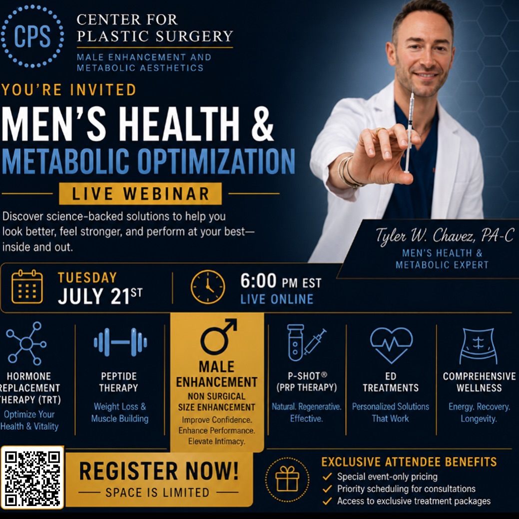 Instagram post by Dr. James H. French Jr.: Men, it’s time to take charge of your health. 💪 Join @tylermetabolic for a FREE Male Wellness Webinar on Tuesday, July 21 via Zoom, where w…