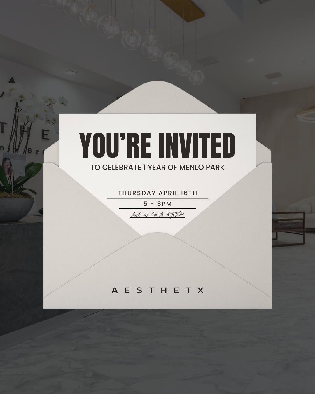 Instagram post by Dr. Jane Weston: We’re celebrating our first year in Menlo Park... and we want you there! 🎉 Join us for live demos, light bites, raffle prizes & a night wit…
