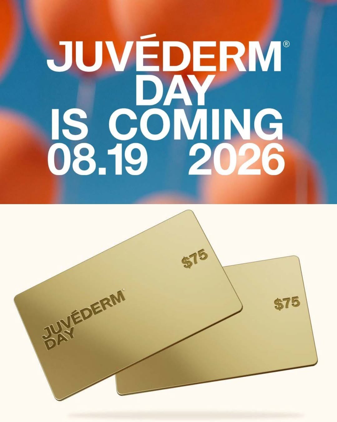 Instagram post by Dr. Janet M. Neigel: Juvéderm day is approaching! Don't miss out on the one-day sale on August 19th, where Alle members can buy one $75 gift card and get one fre…