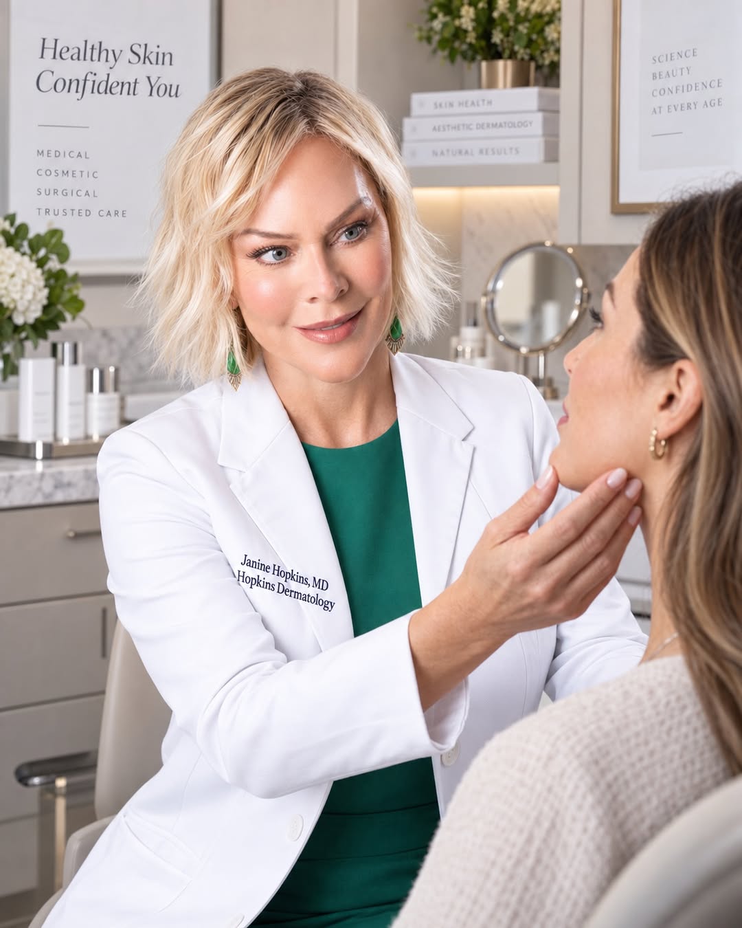 Instagram post by Dr. Janine Hopkins: After 30 years as a dermatologist, one thing I know for certain: great skin doesn’t come from chasing trends or one treatment at a time. Whe…