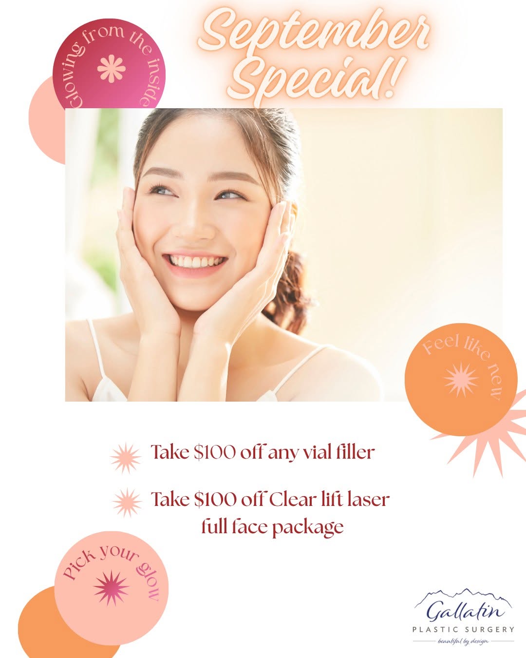 Instagram post by Dr. Jarred McDaniel: Plump & Glow with our September special! Call 406-577-2346 to schedule. *Some restrictions apply. https://gallatinplasticsurgery.com/service…
