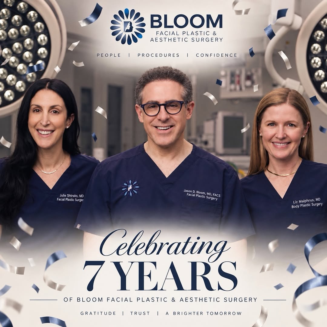 Instagram post by Dr. Jason D. Bloom: CHEERS TO 7 YEARS! 🎉🎈😃 It is amazing to think back on where the practice started and where it is going. While I have been practicing faci…