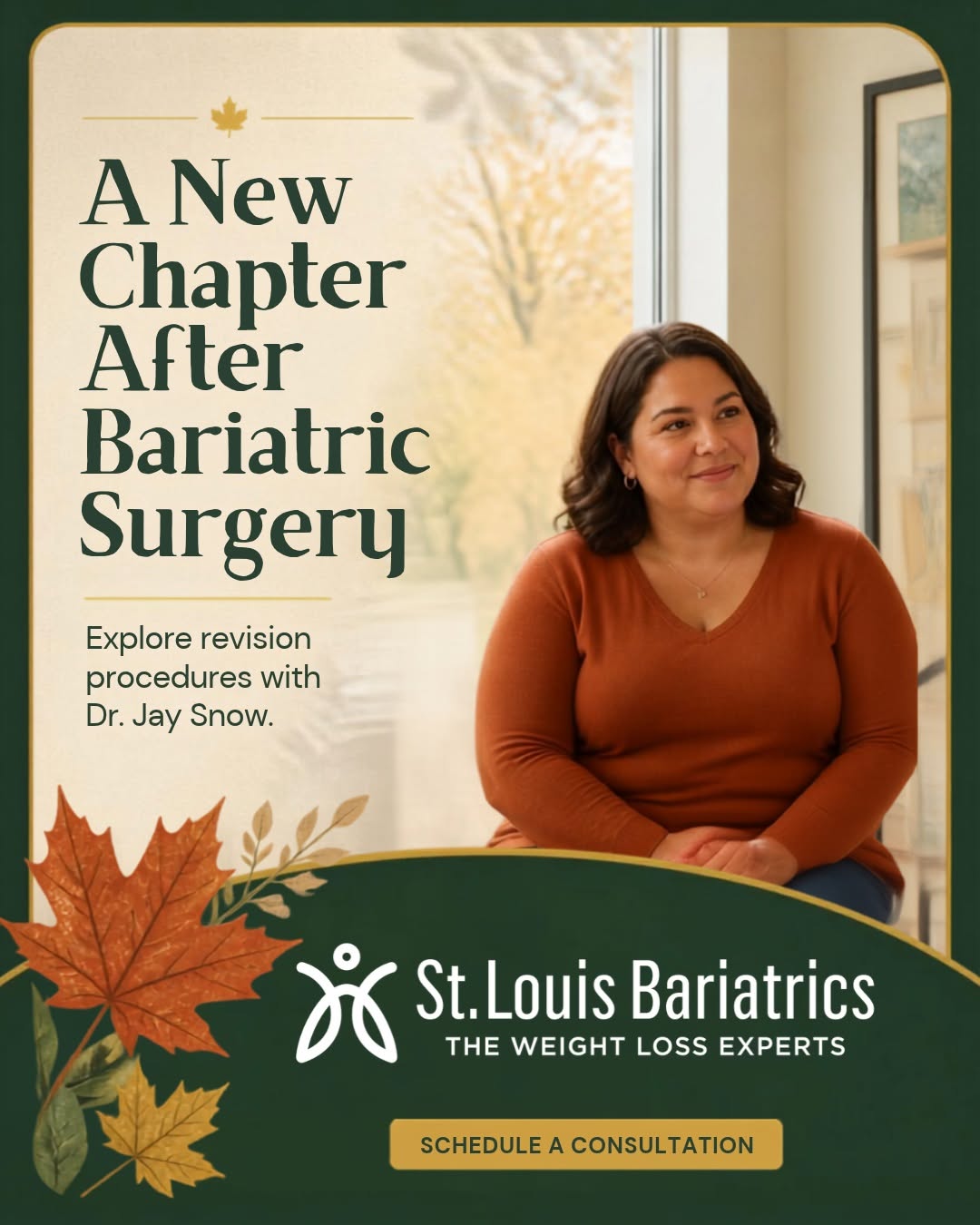 Instagram post by Dr. Jay M. Snow: A New Chapter After Bariatric Surgery Has your weight loss journey changed since your original bariatric surgery? You may have options. Dr. …