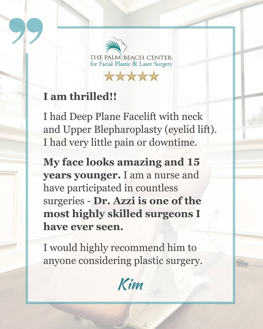 Instagram post by Dr. Jean-Paul Azzi: Thank you, Kim! 😊 So happy you're happy.