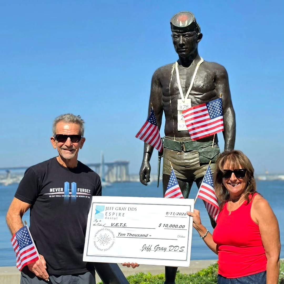 Instagram post by Dr. Jeff C. Gray: Mary and I thought this was the appropriate day to make our contribution to V.E.T.S., from our 250th BDay promotion & celebration of USA 🇺�…