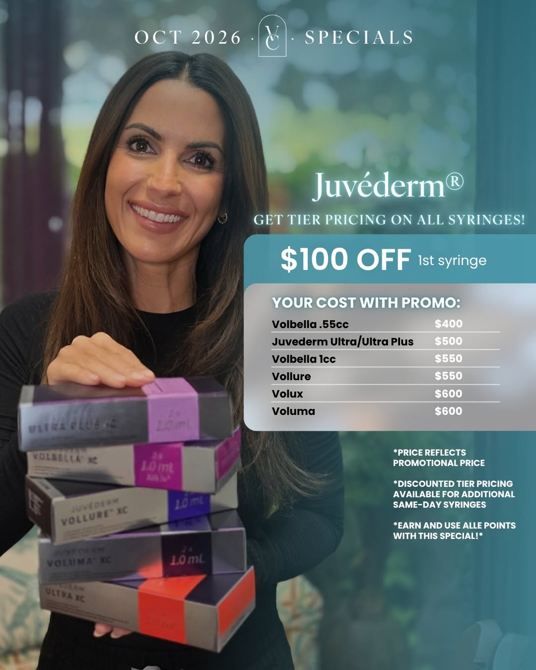Instagram post by Dr. Jeffrey A. Hunt: A little volume goes a long way. ✨ Save $100 on your first syringe of Juvéderm® this October, with discounted tier pricing available for add…