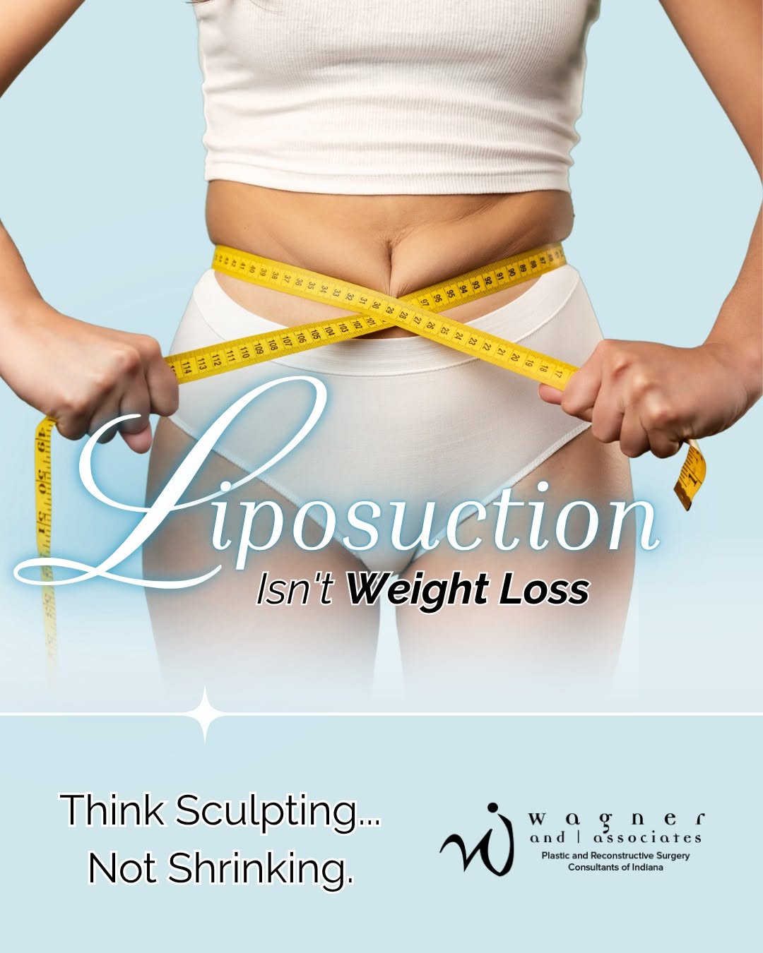 Instagram post by Dr. Jeffrey D. Wagner: Liposuction isn’t a weight-loss procedure, it’s a body contouring option designed to address specific areas of stubborn fat. Dr. Wagner crea…