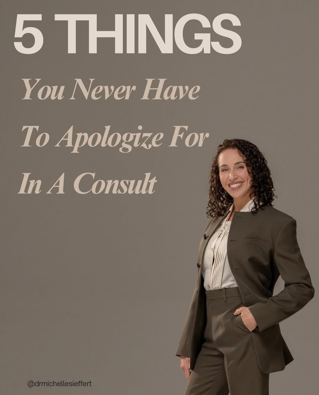 Instagram post by Dr. Jeffrey Donaldson: You’d be surprised to know that women and men apologize during consultations for these very normal things! I want you to come as you are, an…