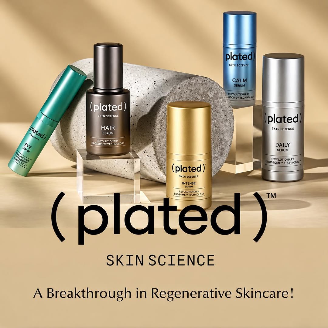 Instagram post by Dr. Jeffrey J. Roth: ✨ NOW AVAILABLE AT DR. ROTH: PLATED™ SKIN CARE! ✨ Experience the future of skincare with PLATED™ — cutting-edge formulas powered by regenera…