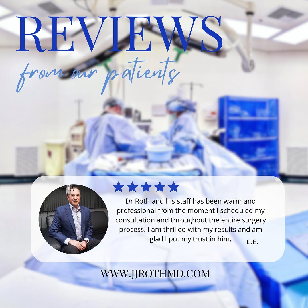 Instagram post by Dr. Jeffrey J. Roth: ⭐⭐⭐⭐⭐ We love hearing from our patients! From the first consultation through the entire surgical journey, our goal at Las Vegas Plastic Surg…