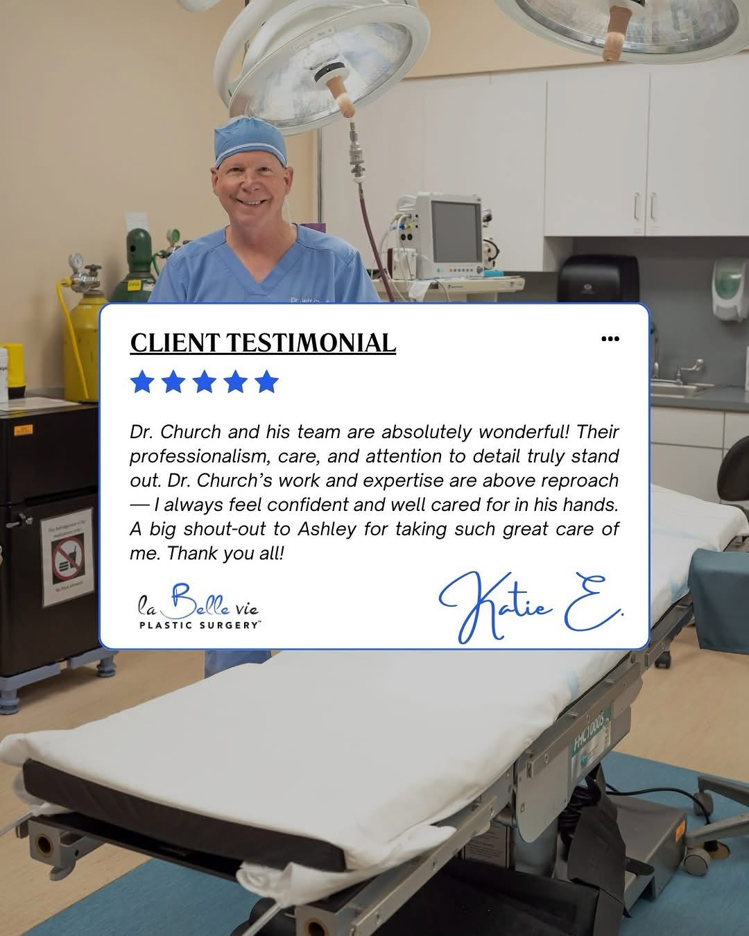 Instagram post by Dr. Jeffrey S. Church: Confidence comes from knowing you’re in expert hands. Dr. Church, our board-certified plastic surgeon, leads every surgery with precision, e…