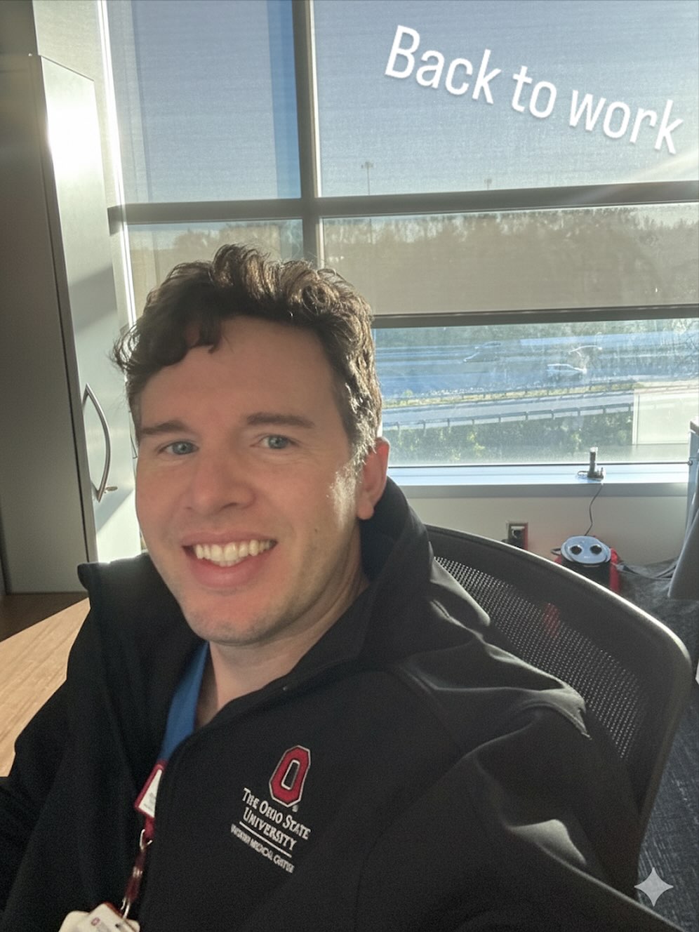 Instagram post by Dr. Jeffrey T. Steitz: Back to work! New office contact and email updated in my bio. Getting settled and can’t wait to see patients next week. Honored to join the …